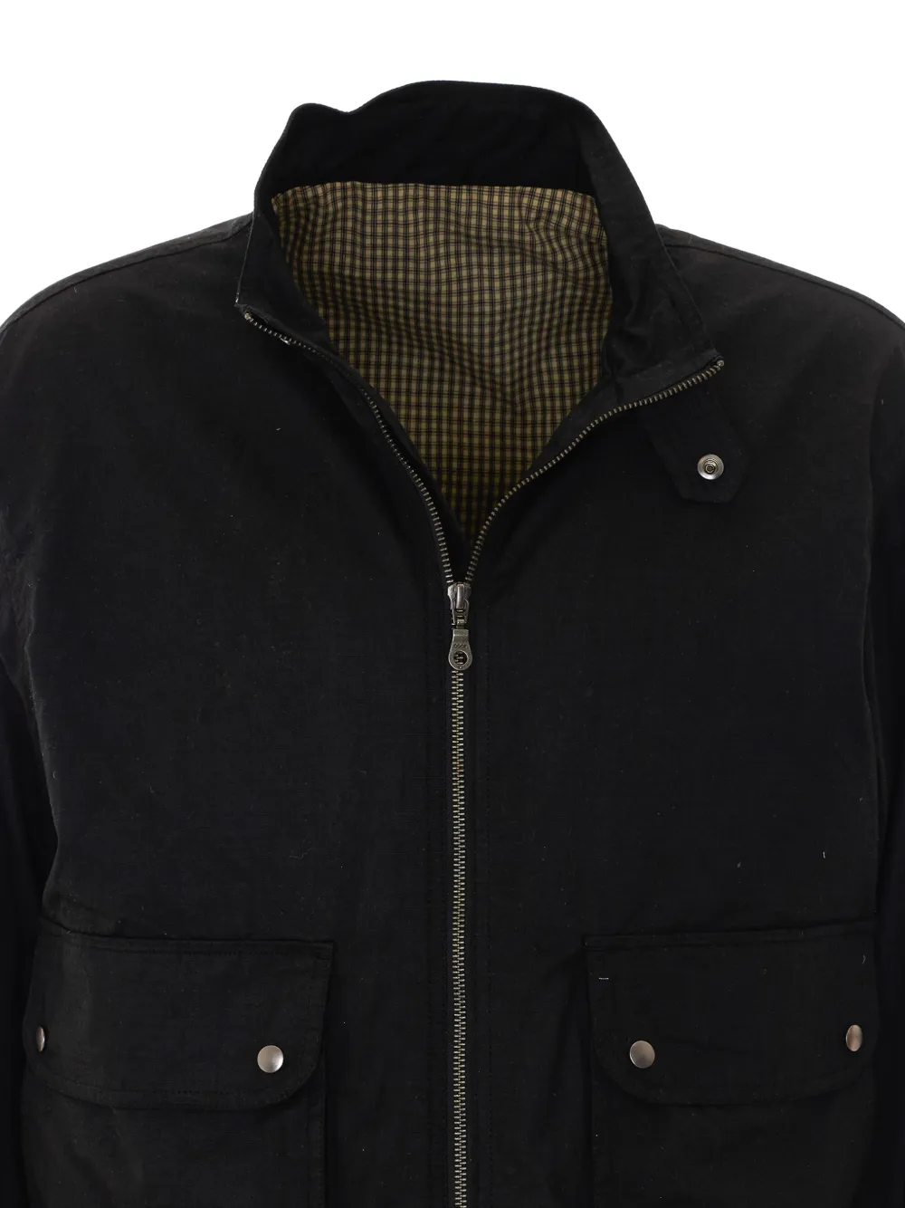 COOR stand-collar wax jacket Zwart