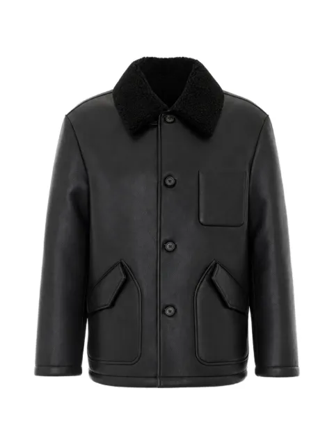 COOR button-up faux-leather jacket
