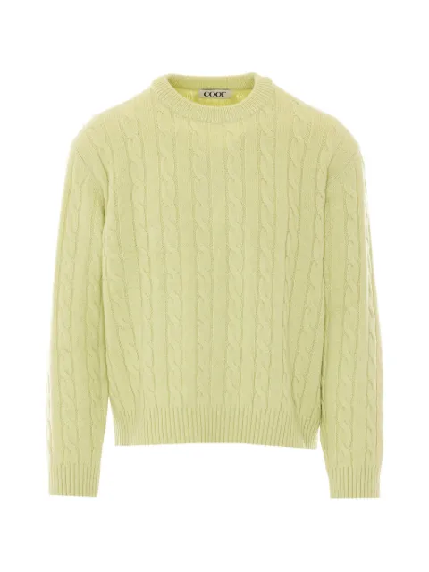 COOR cable-knit crew-neck sweater
