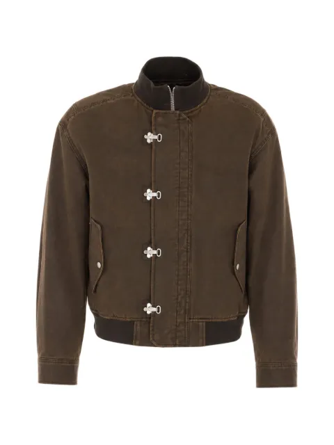 COOR high-neck hook-fastening jacket
