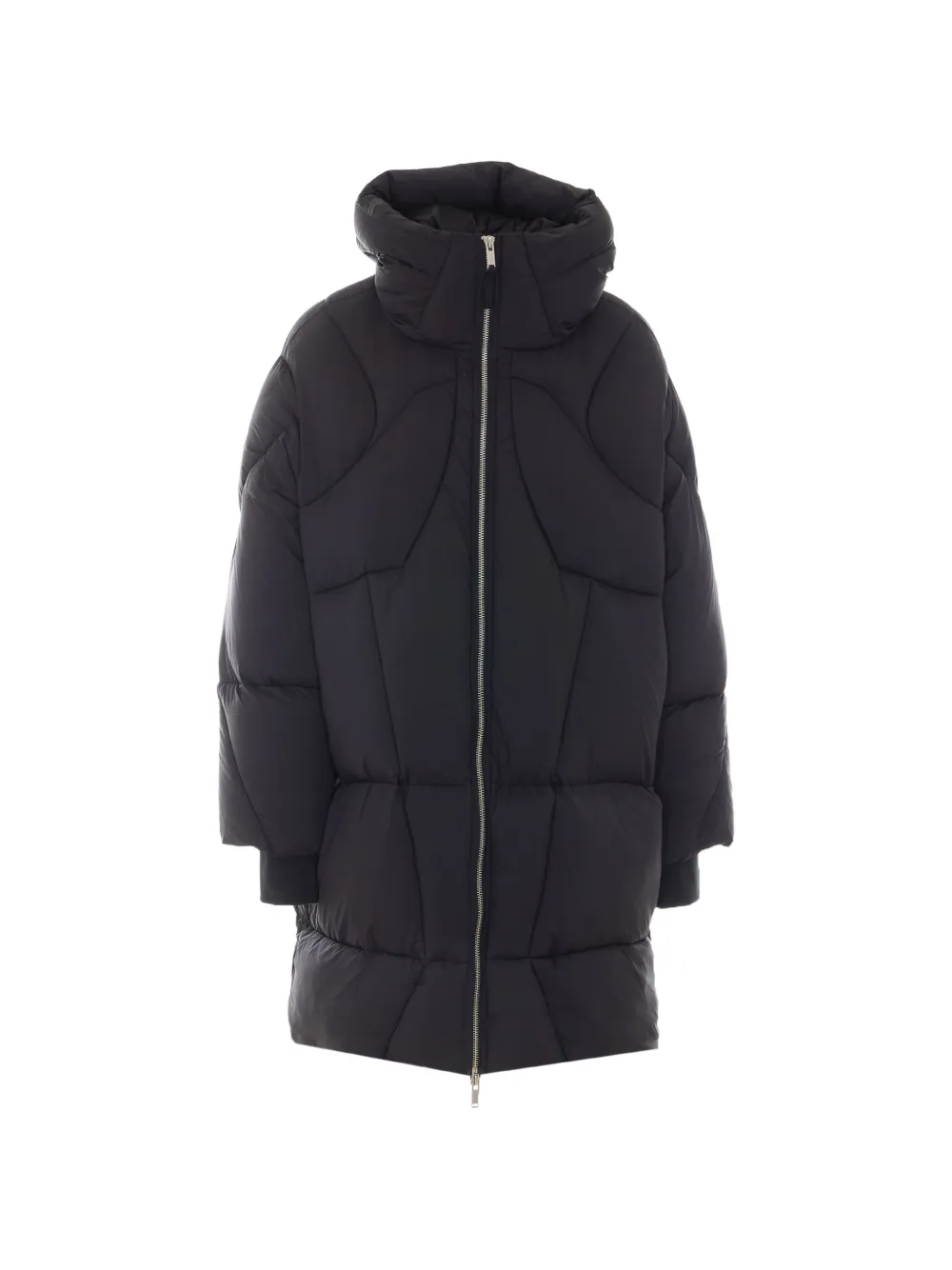 Thom Krom padded hooded parka in Black