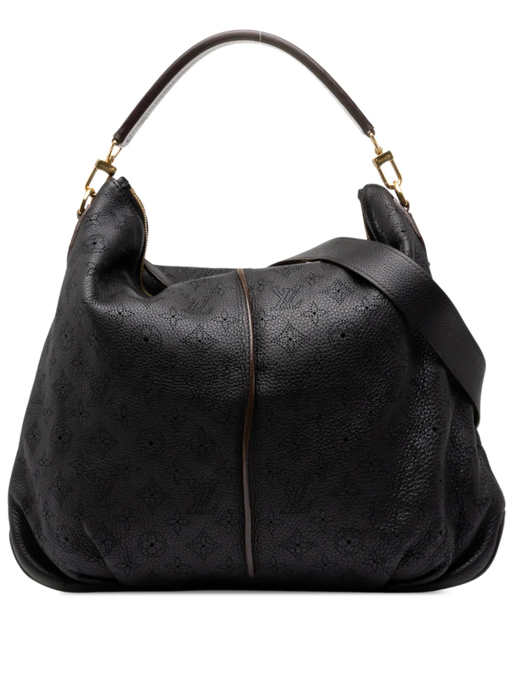 Louis Vuitton Pre-Owned 2012 Monogram Mahina Selene MM satchel - Nero