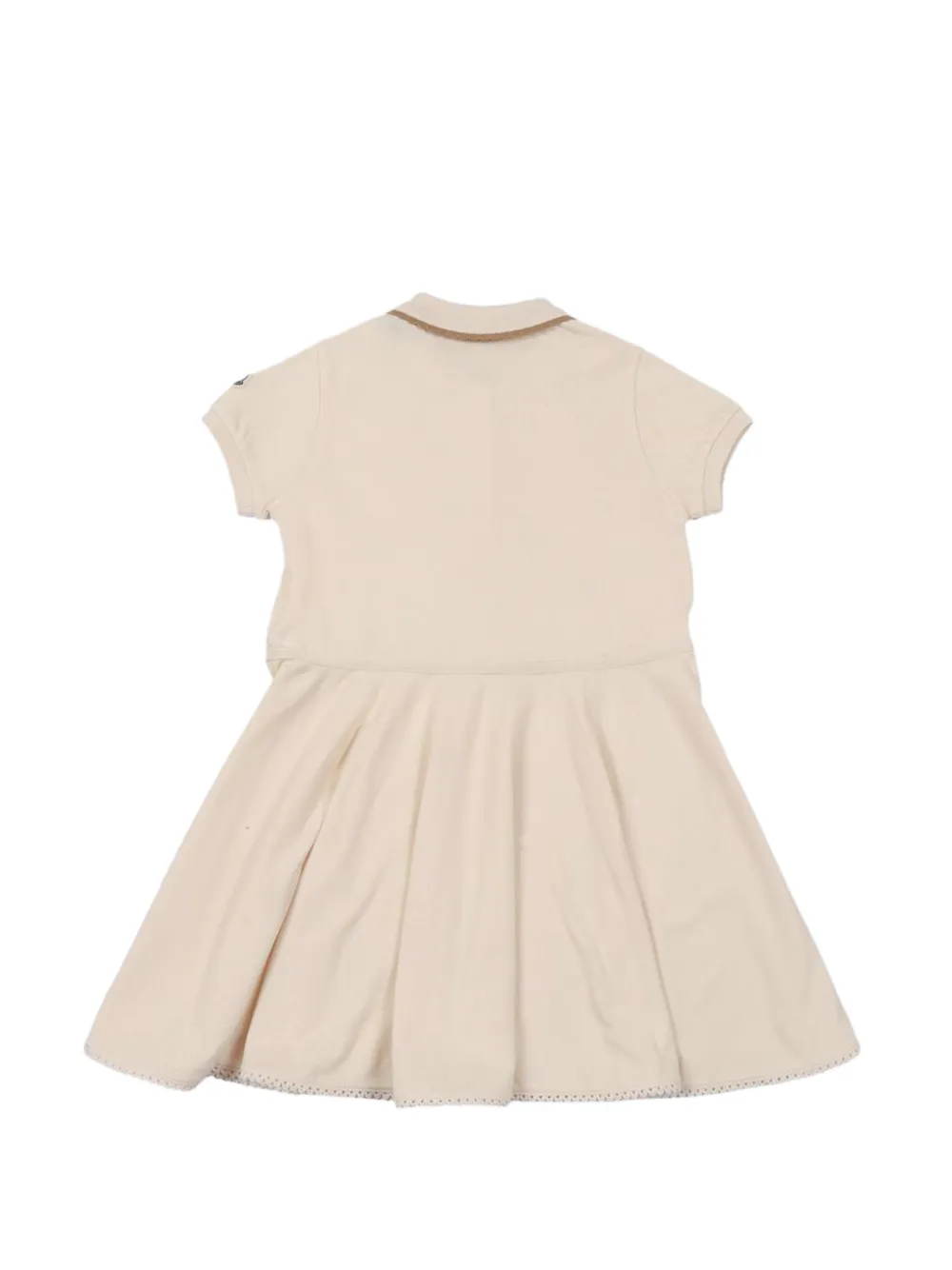 Moncler Enfant scallop-trim polo dress Beige