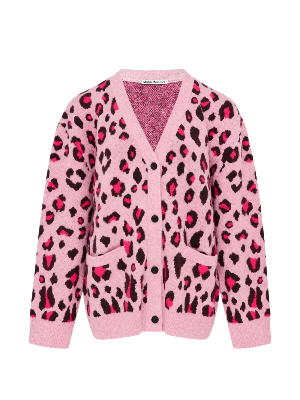 Mardi Mercredi leopard-print cardigan - Rosa