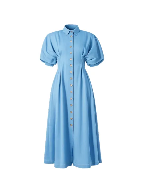 Soeur et Frères La Robe pleated denim midi dress