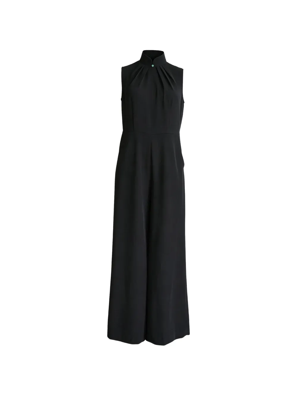 Qipology jade-button sleeveless jumpsuit - Nero
