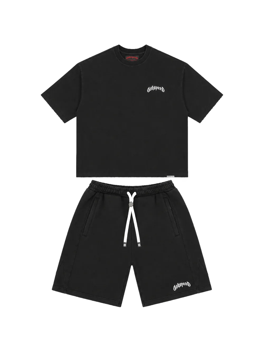 GODSPEED Vital logo-print shorts set Zwart