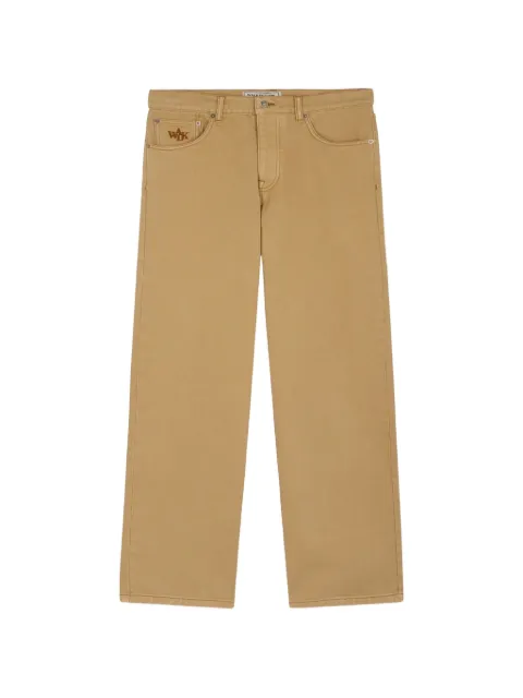WALK IN PARIS logo-embroidered wide-leg jeans