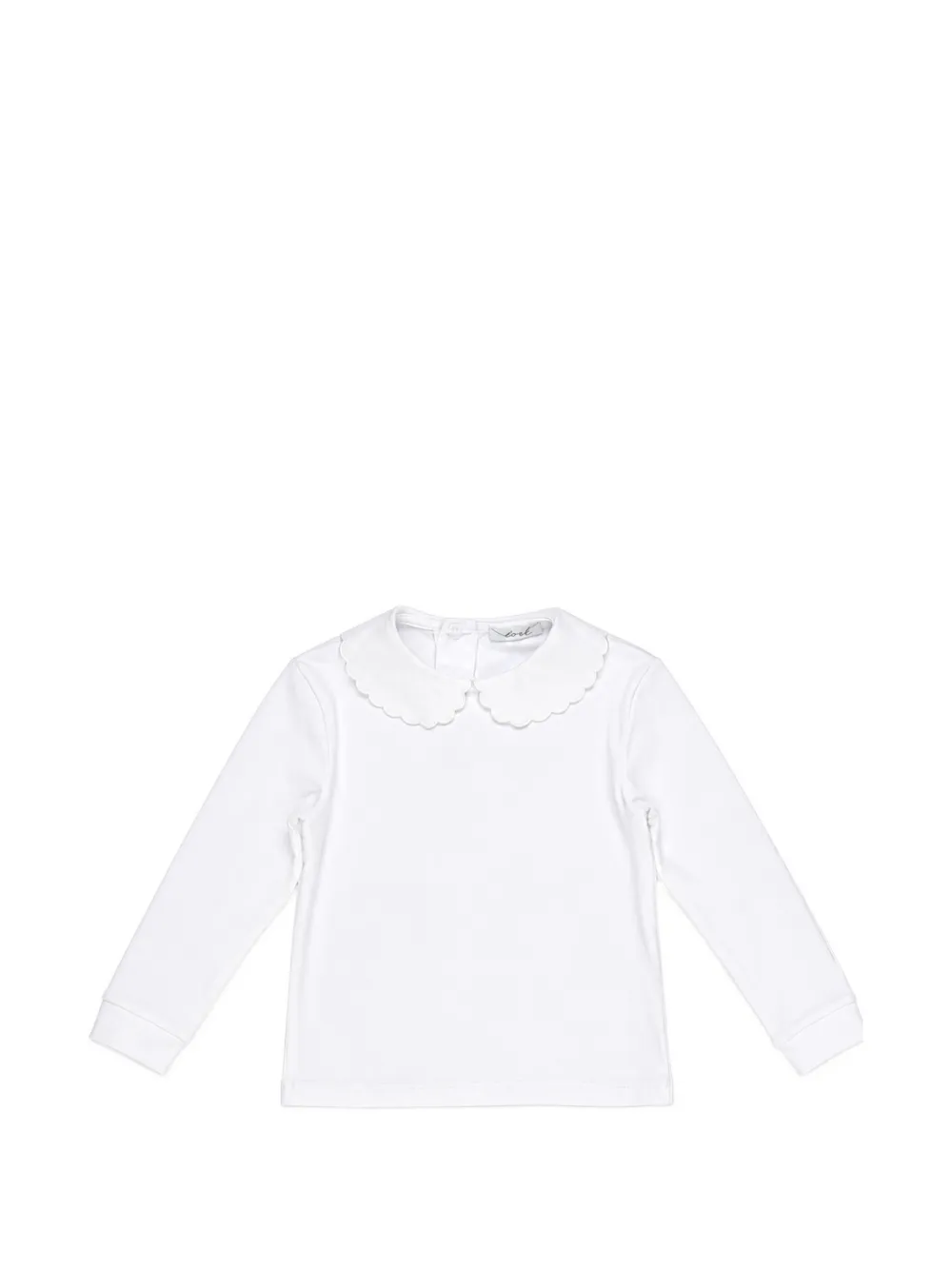 Miss Grant Kids scalloped-collar long-sleeve T-shirt - Bianco