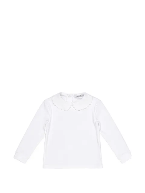 Miss Grant Kids scalloped-collar long-sleeve T-shirt