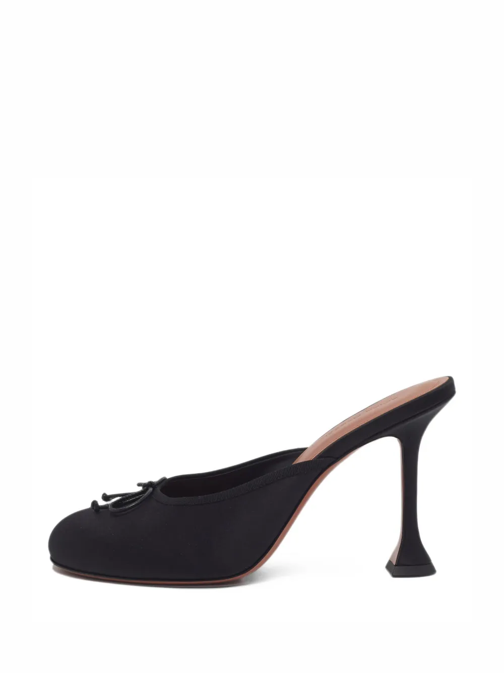 Amina Muaddi Lila bow mules - Schwarz