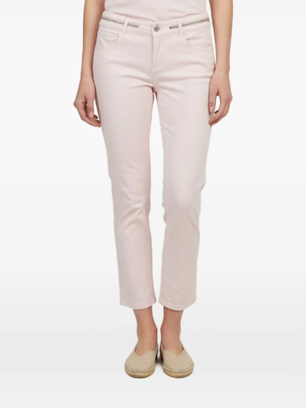 Givenchy Pre-Owned slim-fit zip-detail jeans - Rosa