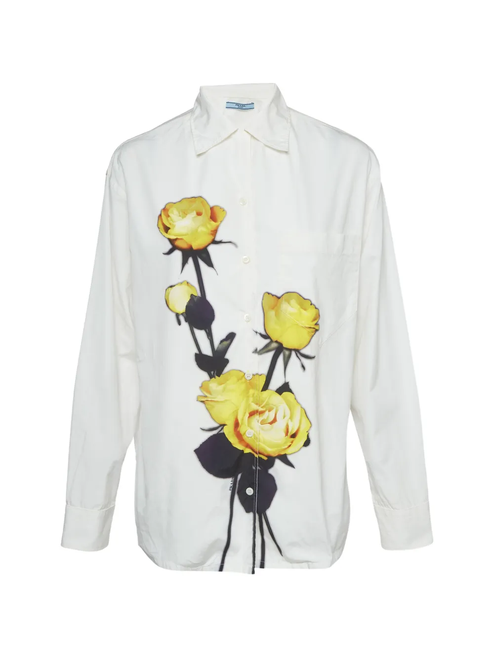 Prada Pre-Owned rose-print shirt - Bianco