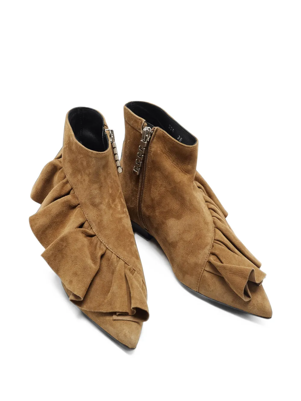 JW Anderson pointed-toe suede ankle boots - Braun