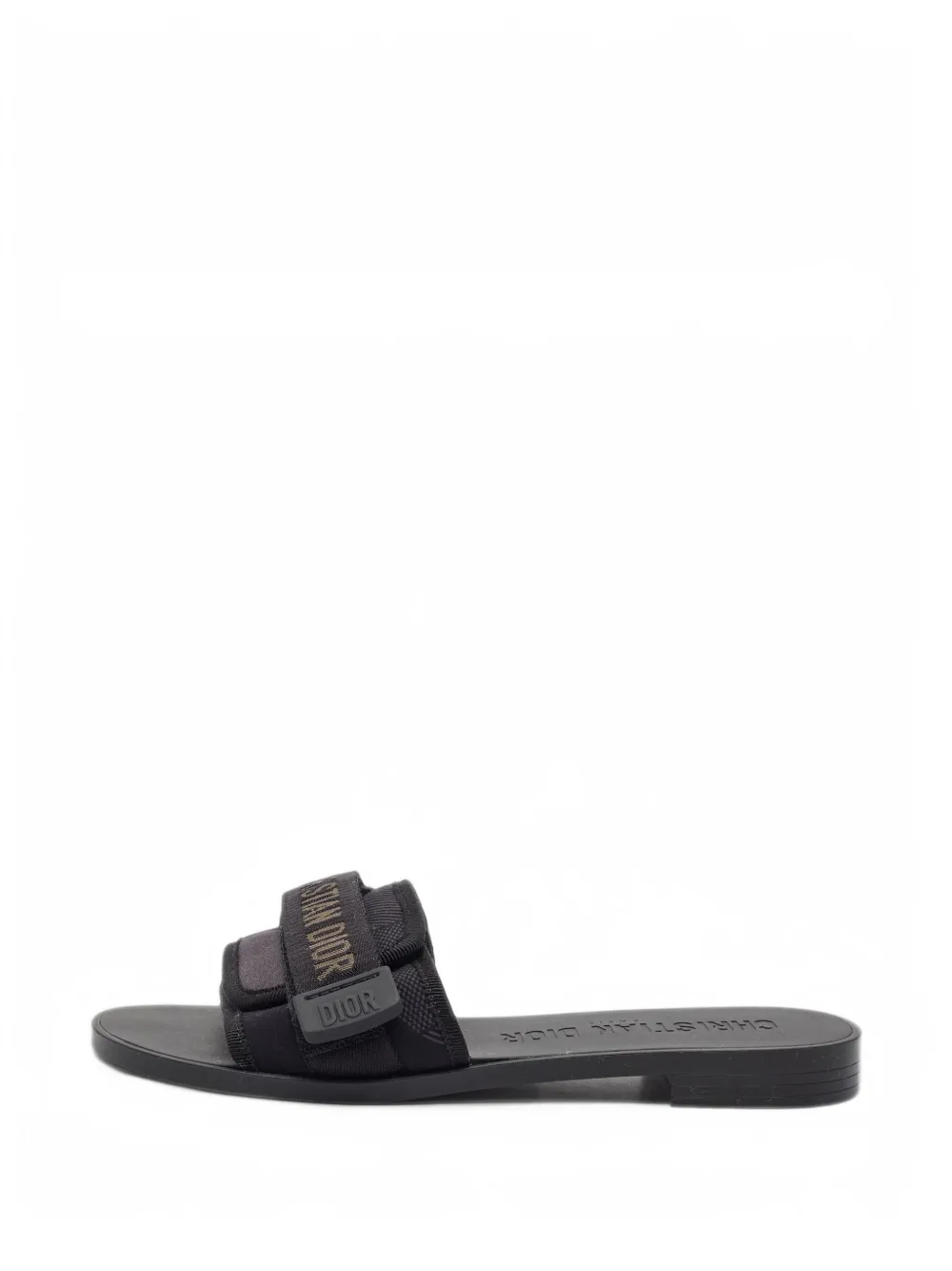Christian Dior Pre-Owned Diorevolution lettering flat sandals - Nero