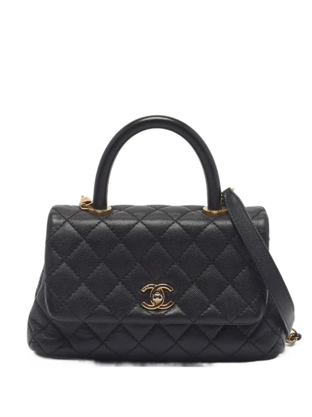 CHANEL Pre-Owned 2018 Mini Coco Handle quilted tote bag - Nero