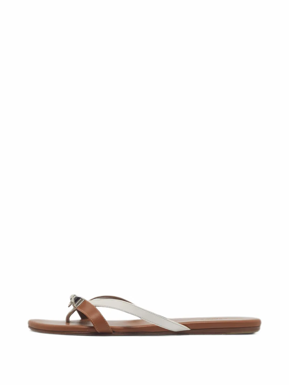 Hermès Pre-Owned Corfu leather slides - Brown