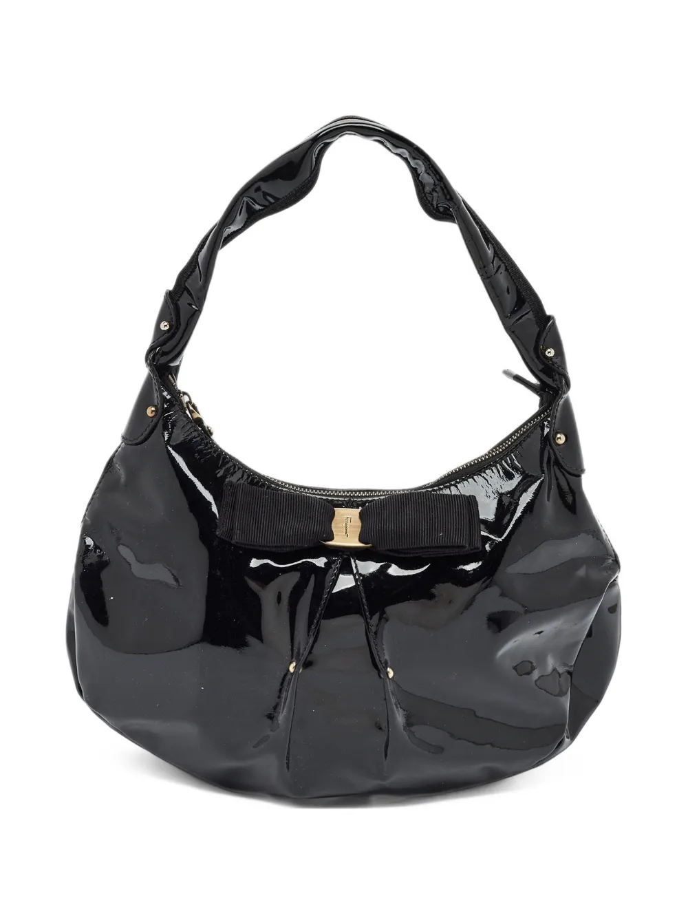 Ferragamo Pre-Owned medium Miss Vara bow-detail shoulder bag - Nero