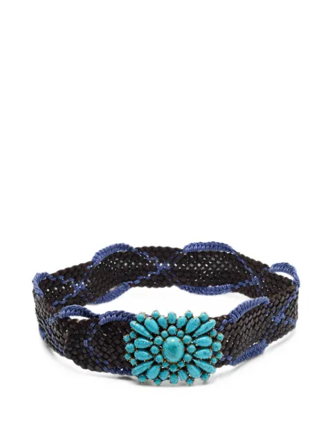 Roberto Cavalli Vintage ceinture en cuir tressé