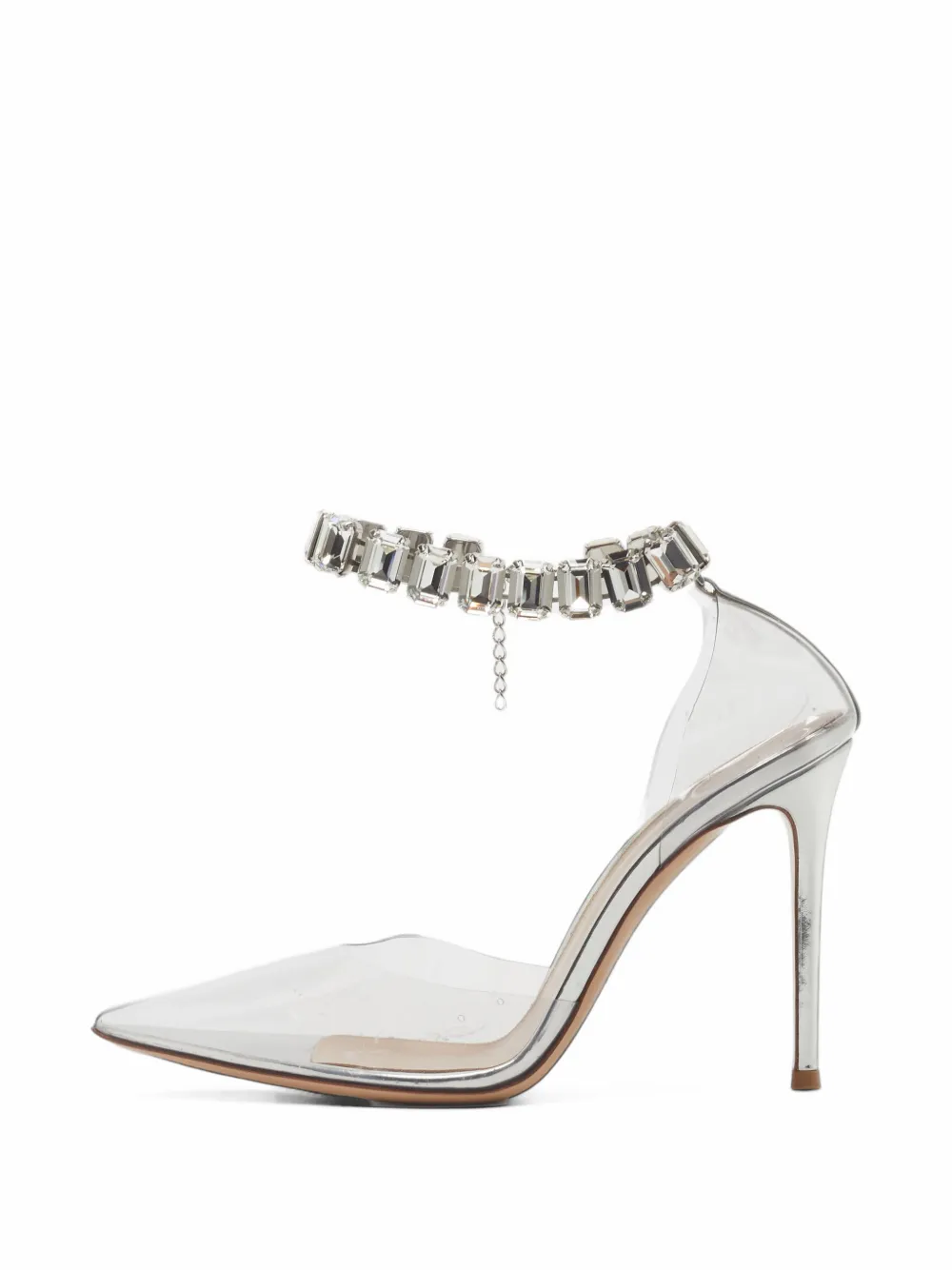 Gianvito Rossi Plexi crystal-embellished pumps - Weiß