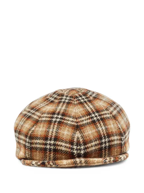 Gucci Pre-Owned x Harry Styles HA HA HA check newsboy cap