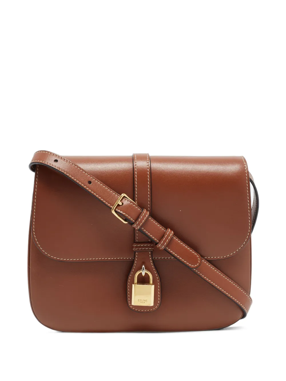 Celine Pre-Owned medium Tabou padlock shoulder bag - Braun