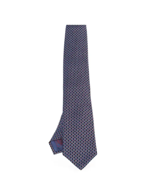 Brioni Vintage geometric-pattern silk tie