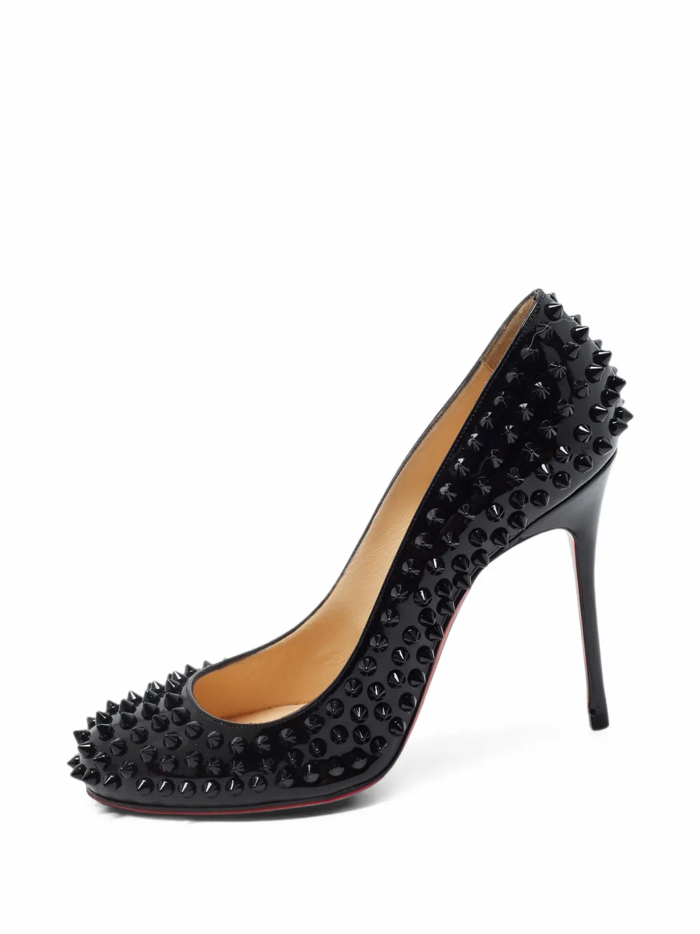 Christian Louboutin Pre-Owned spiked patent-leather heeled pumps - Schwarz