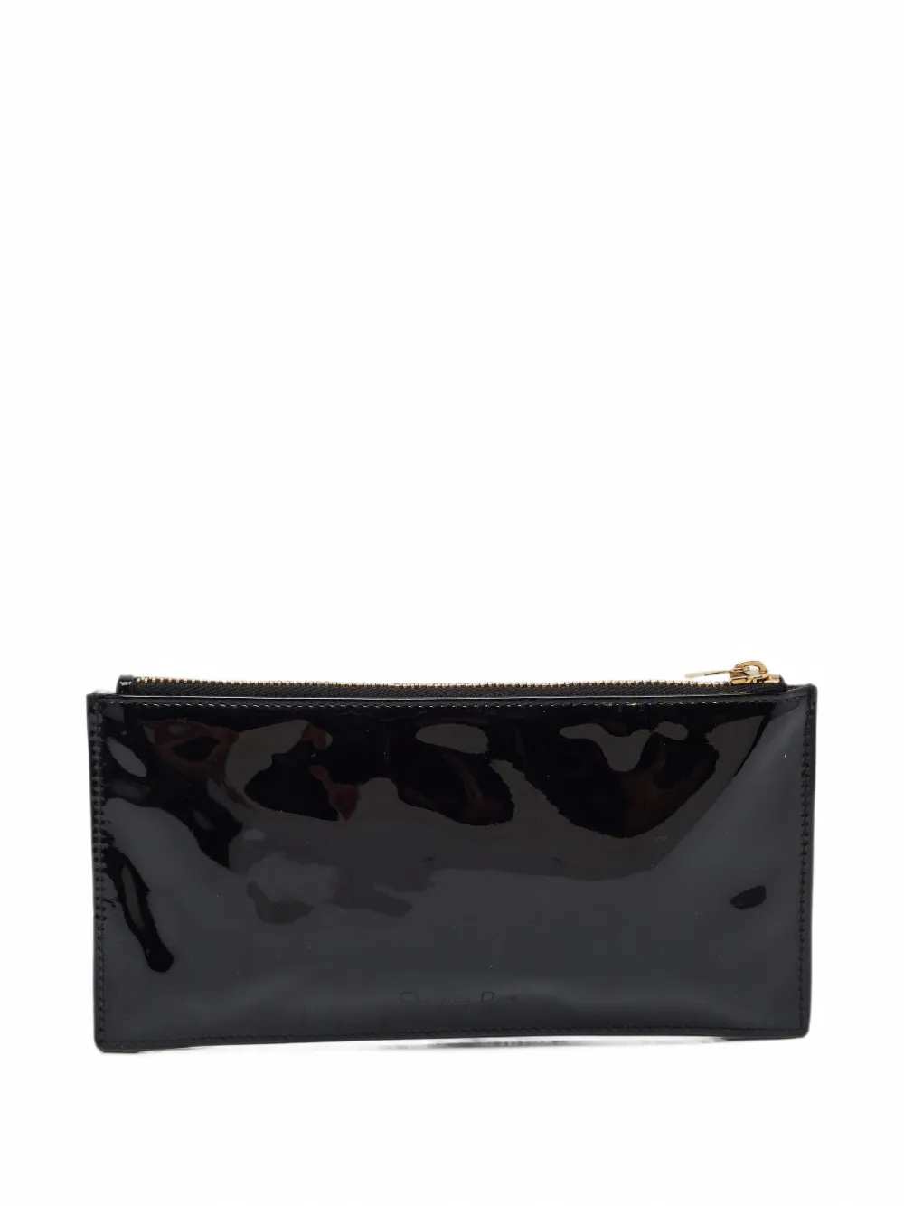 Christian Dior Pre-Owned 2019 patent leather zip-around wallet - Nero