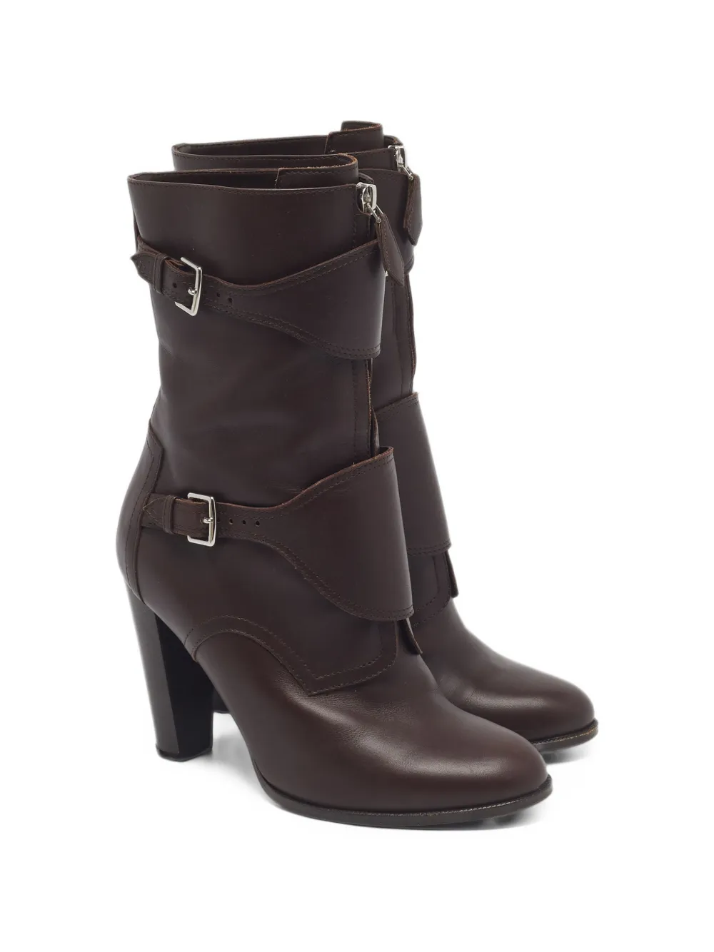Hermès Pre-Owned Feeling buckled mid-calf boots - Brown