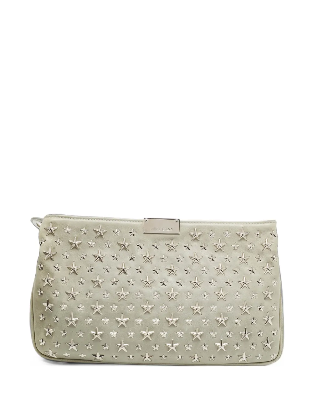 Jimmy Choo Pre-Owned Zena star-studded clutch bag - Grigio