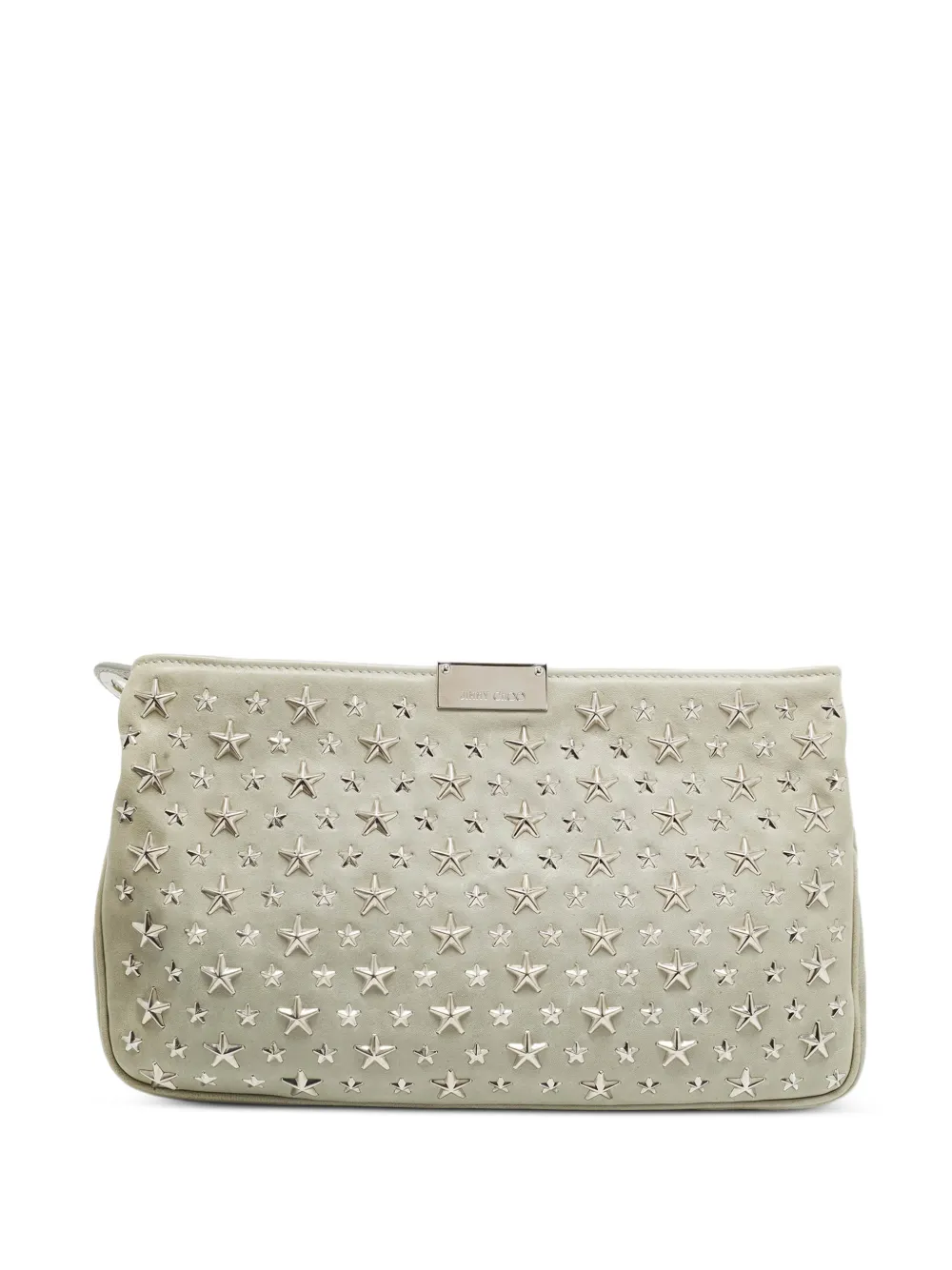 Jimmy Choo Pre-Owned Zena star-studded clutch bag - Grigio