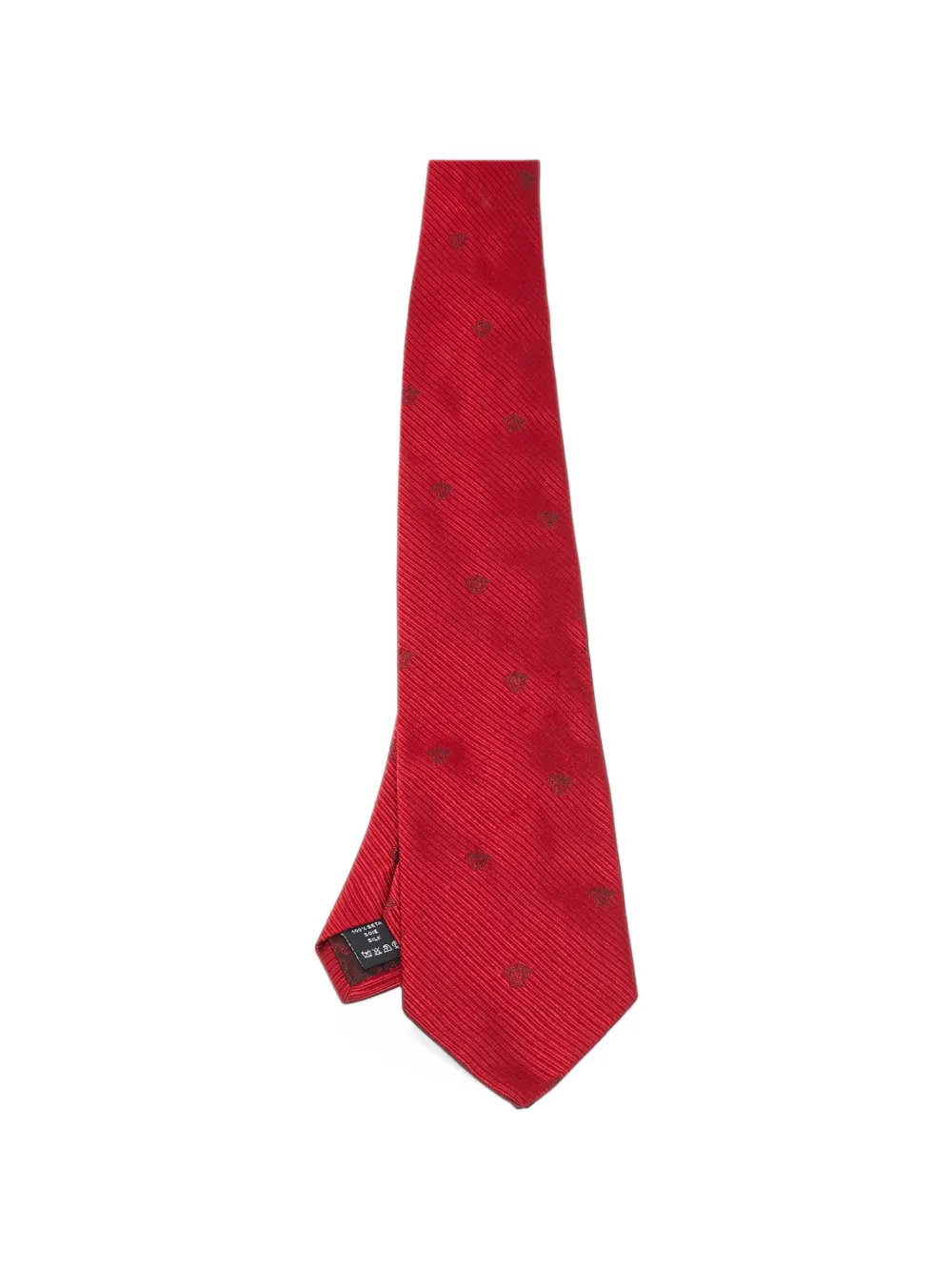 Versace Pre-Owned Medusa diagonal-striped tie - Rosso