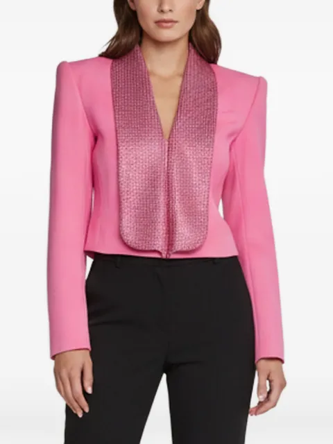 AREA rhinestone-embellished backless jacket