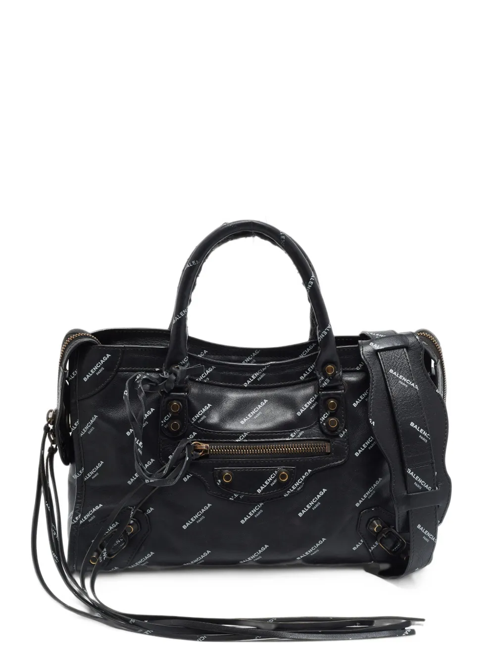 Balenciaga Pre-Owned small Classic City logo-print tote bag - Schwarz