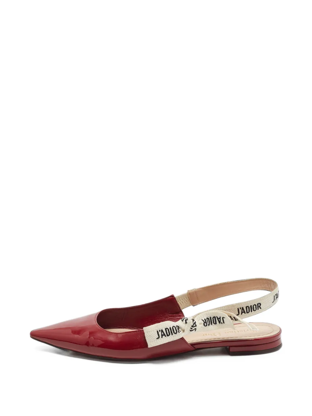 Christian Dior Pre-Owned J'Adior patent leather ballet flats - Red