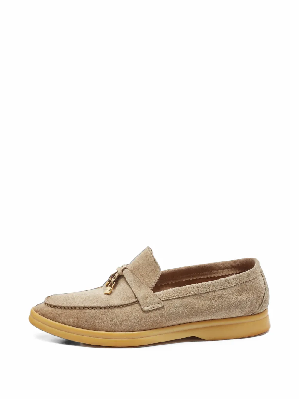 Loro Piana Pre-Owned Summer Walk suede loafers - Nude