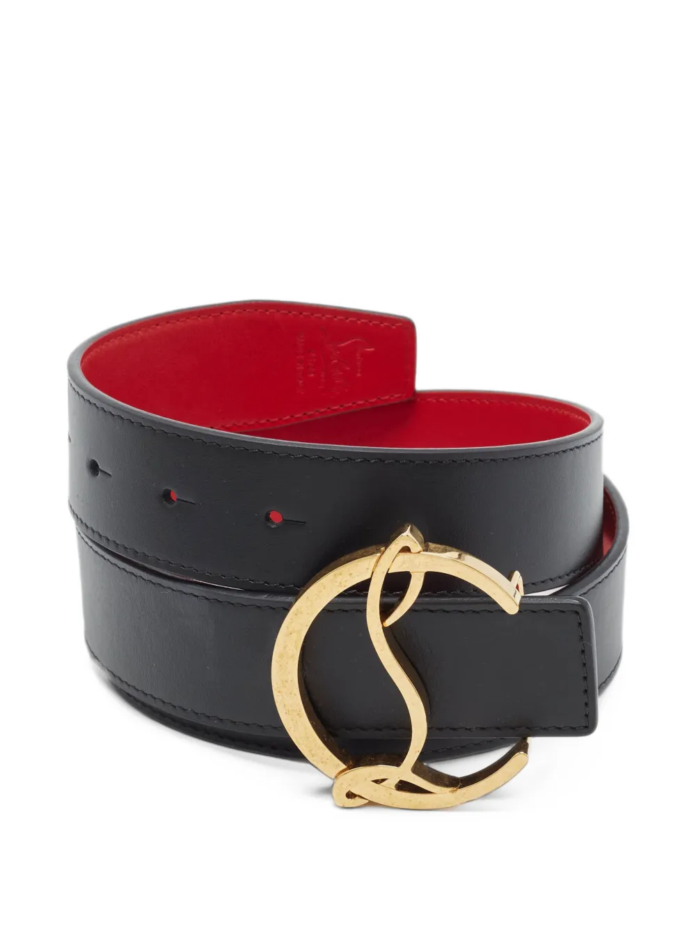 Christian Louboutin Pre-Owned CL logo buckle belt - Schwarz