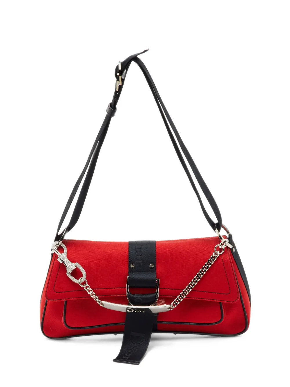 Christian Dior Pre-Owned 2003 Hardcore crystal-embellished shoulder bag - Rot