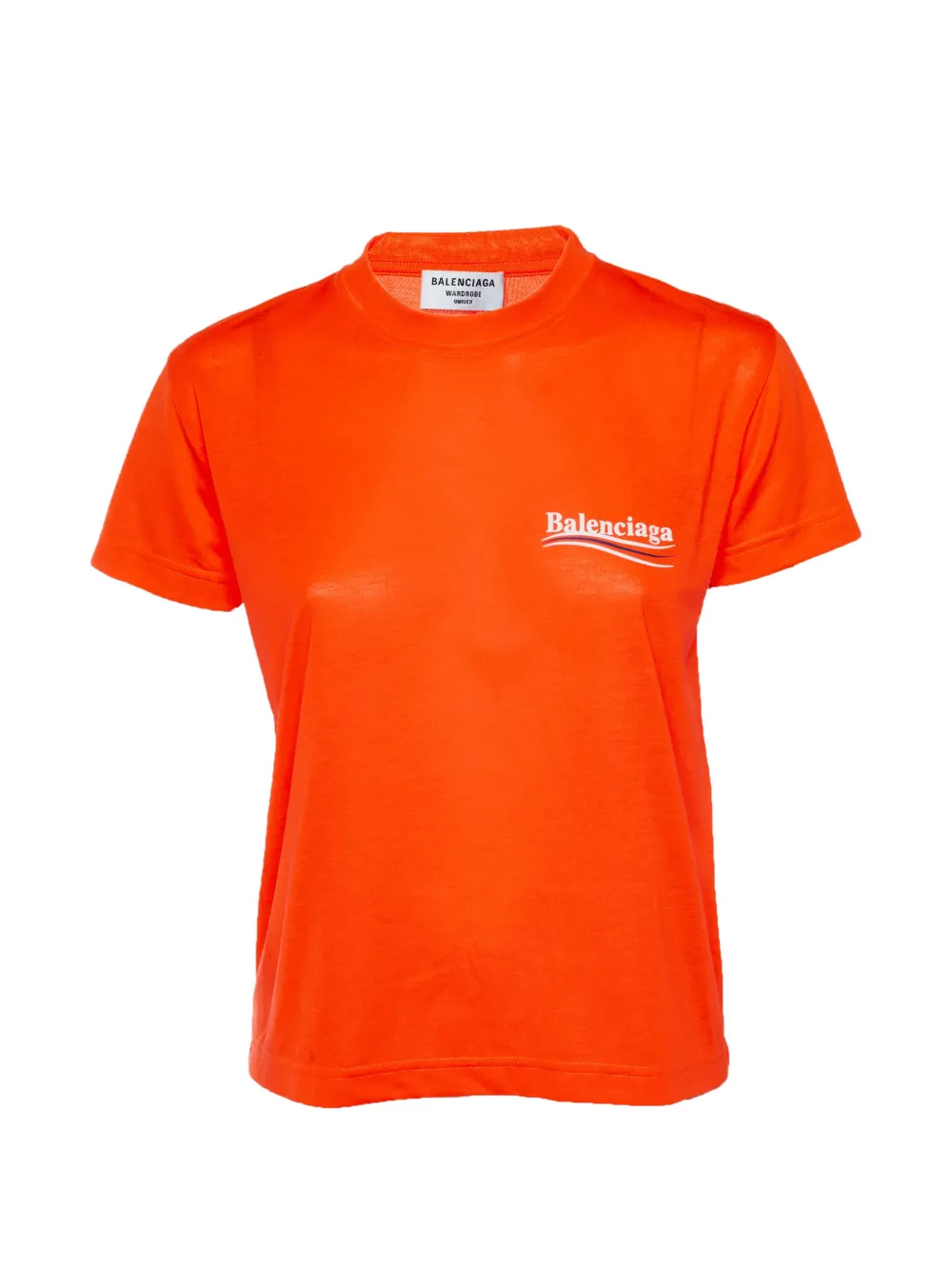 Balenciaga Pre-Owned Political Campaign logo-print T-shirt - Orange