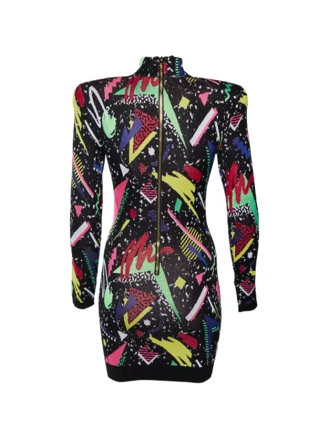 Balmain Pre-Owned 1980s jacquard knitted mini dress