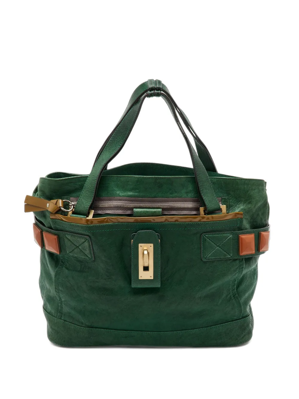 Chloé Pre-Owned Audra turn-lock tote bag - Grün