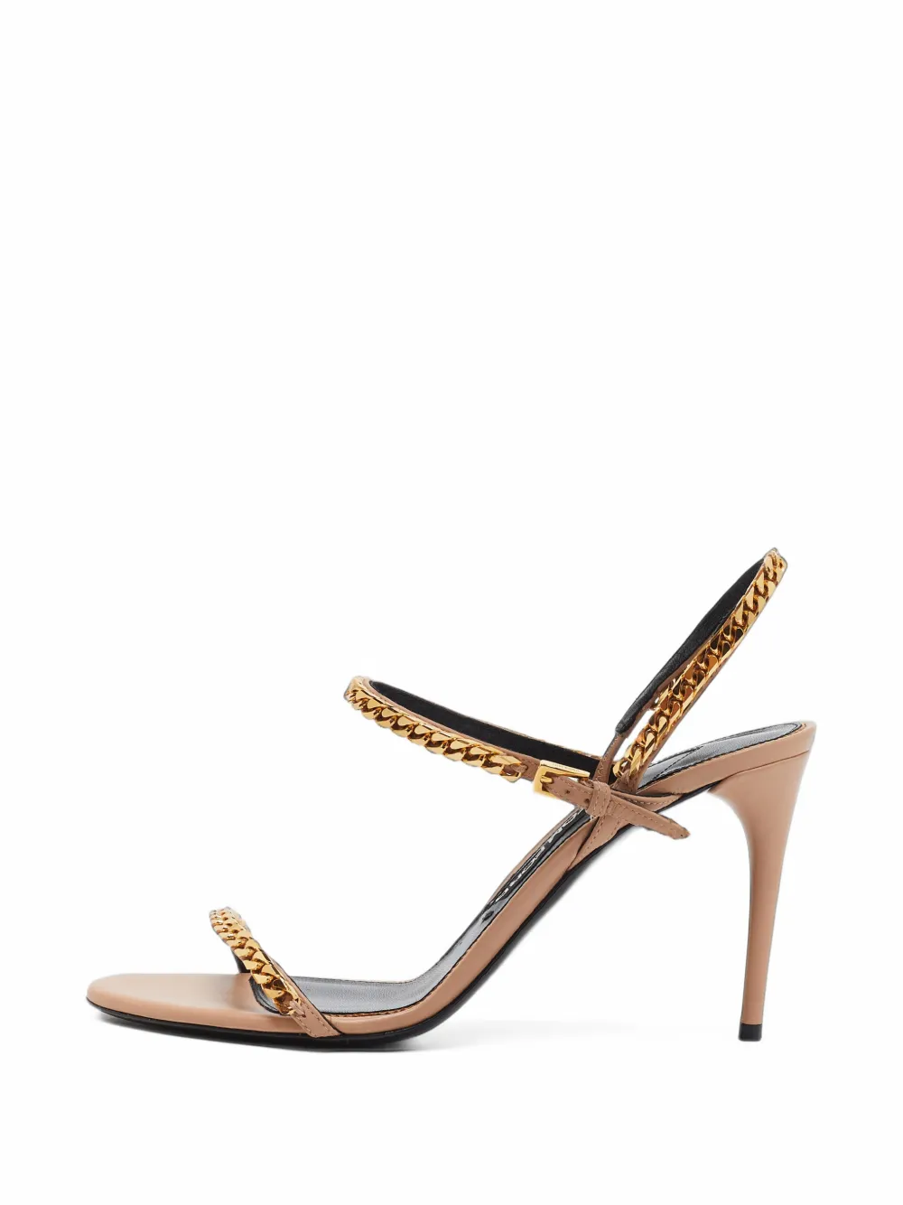 Tom Ford Vintage chain-embellished ankle-strap sandals - Nude