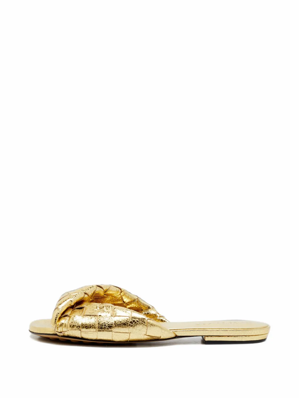 Bottega Veneta Pre-Owned Intrecciato Blink sandals - Gold