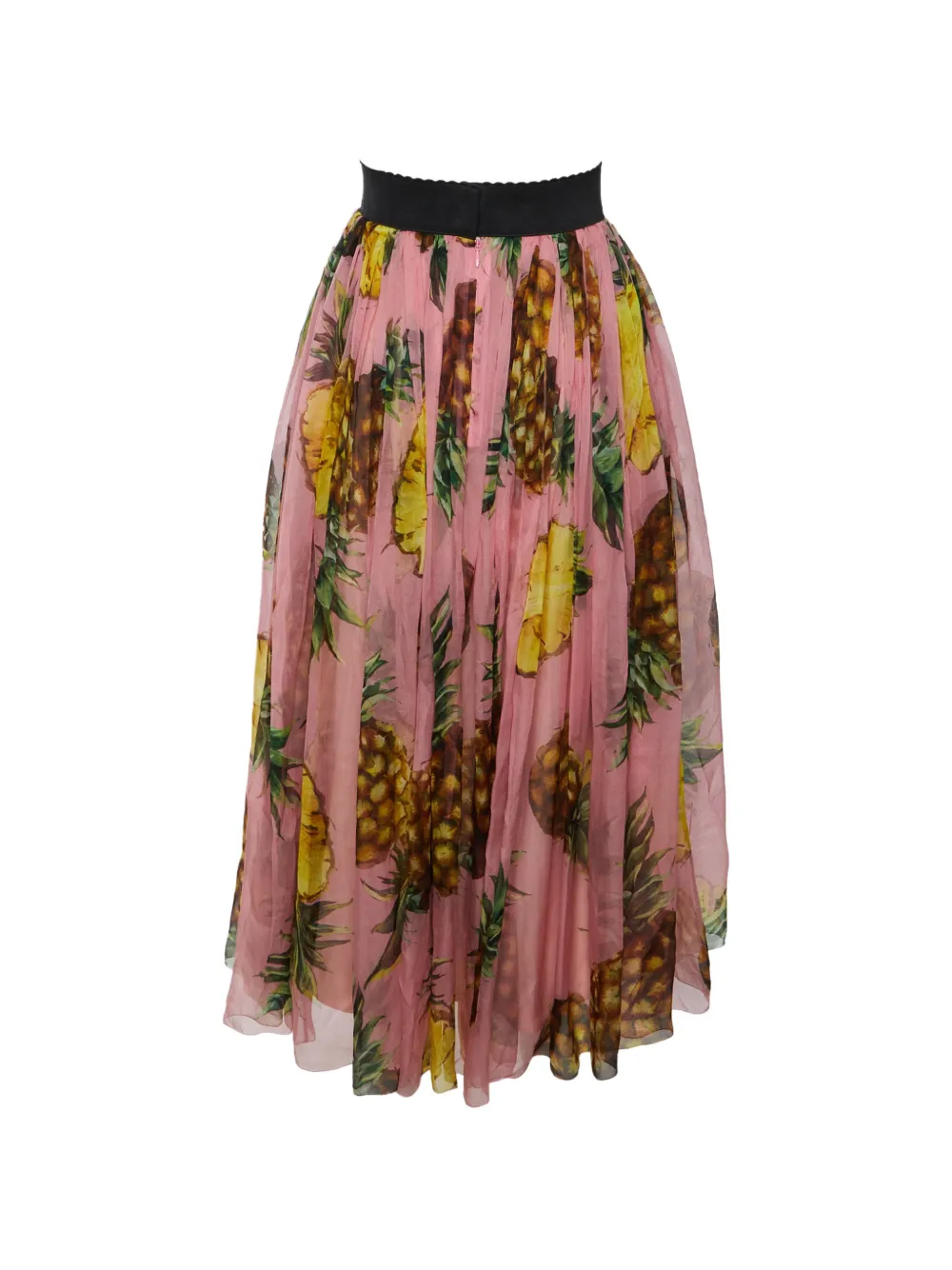 Dolce & Gabbana Pre-Owned pineapple-print silk midi skirt - Rosa
