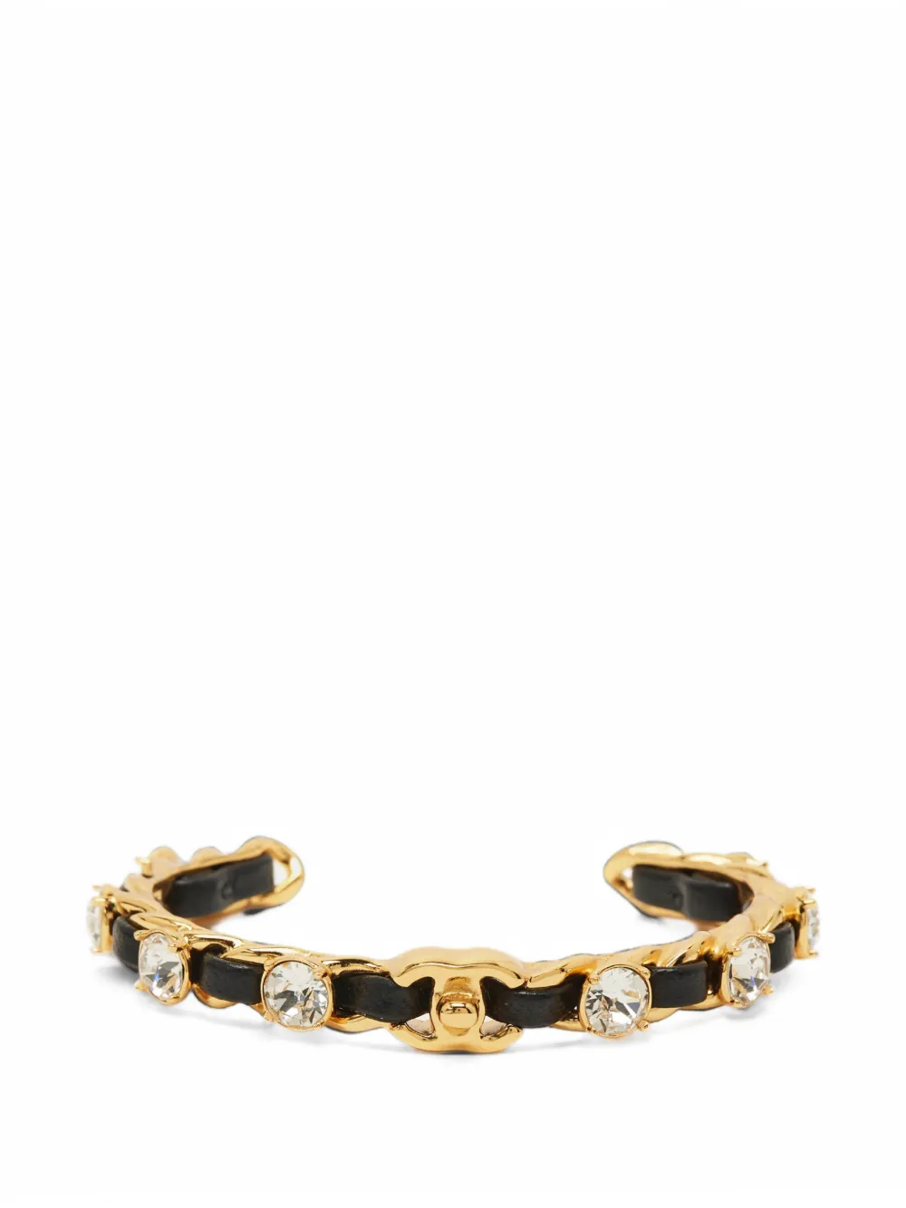 CHANEL Pre-Owned CC leather bracelet - Or