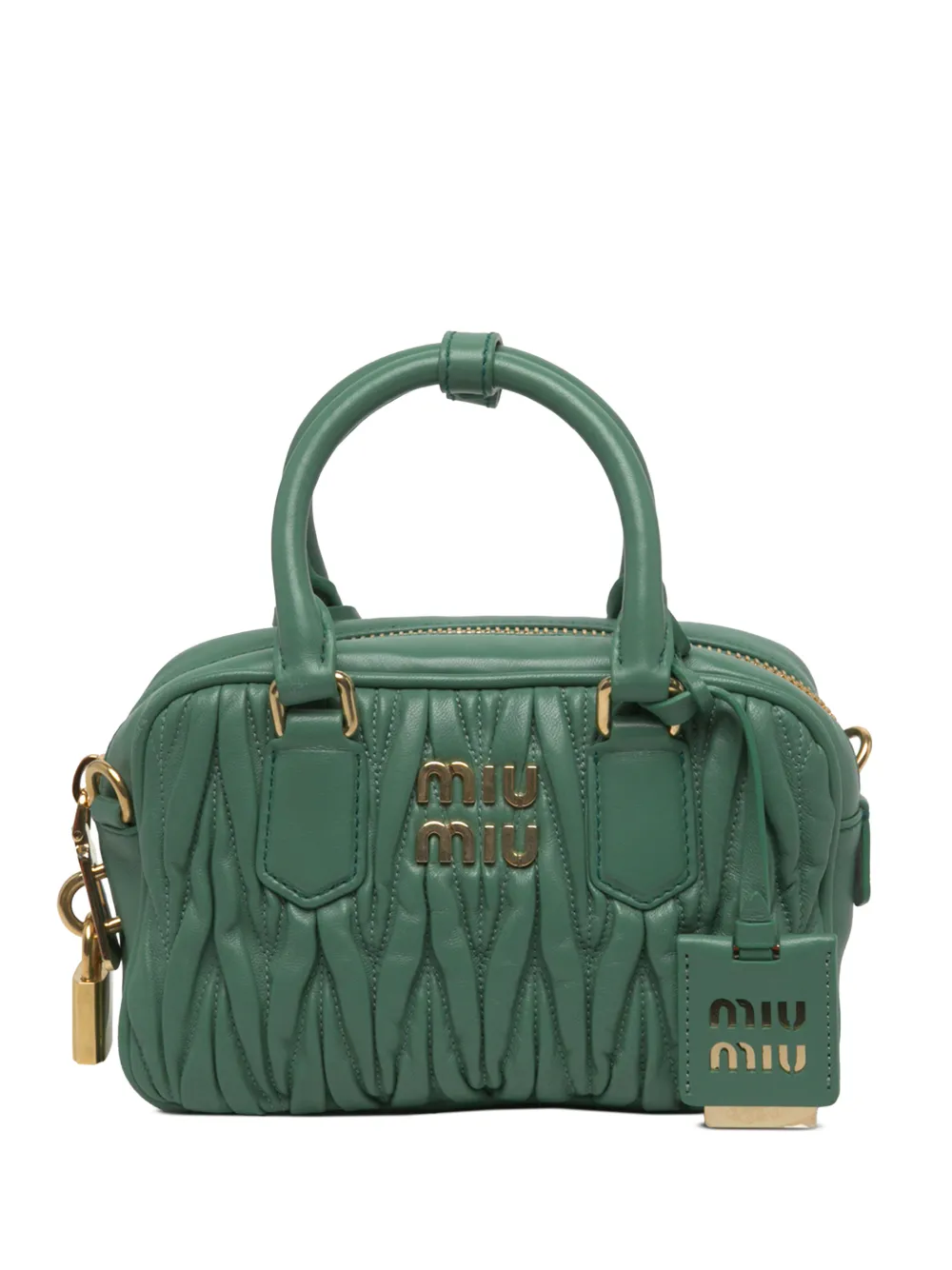 Miu Miu Pre-Owned 2020-2026 Small Matelasse Nappa Arcadie satchel - Verde