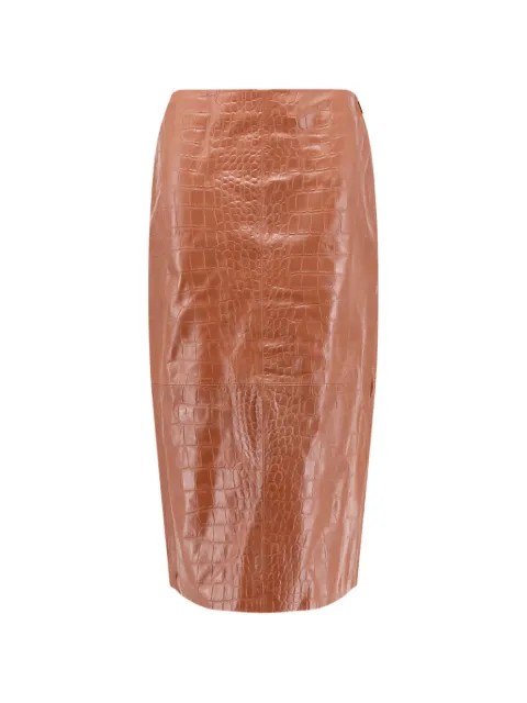 Arma croc-effect leather skirt