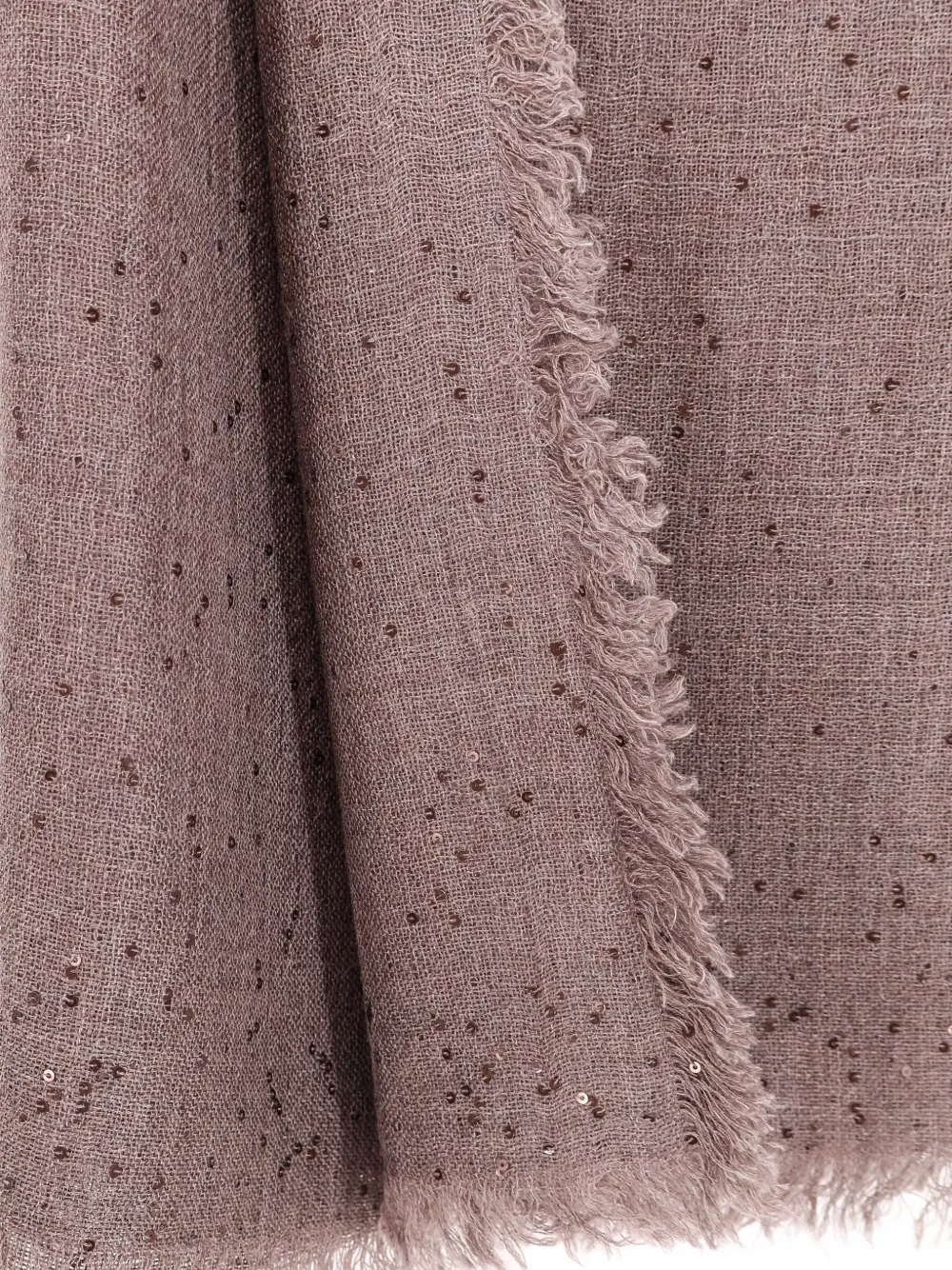 Faliero Sarti Domenica sequin-embellished frayed scarf Paars