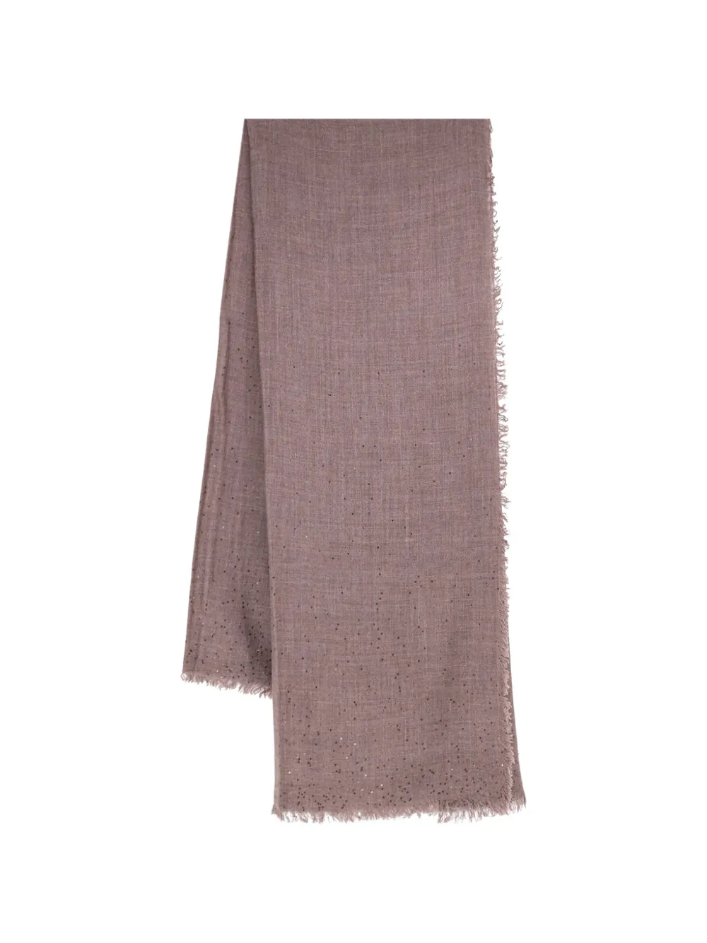 Faliero Sarti Domenica sequin-embellished frayed scarf Paars